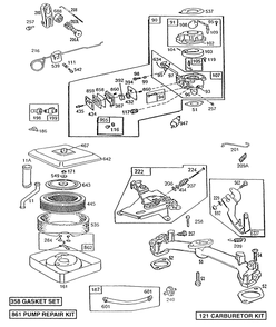 Crankshaft, Cam, Piston Grp Diagram and Parts List for 404437-1209-XX  Briggs and Stratton Engine